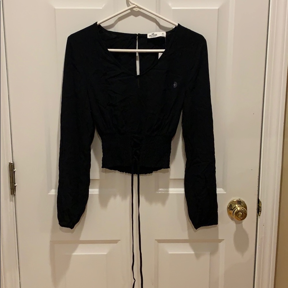 Black long sleeve top